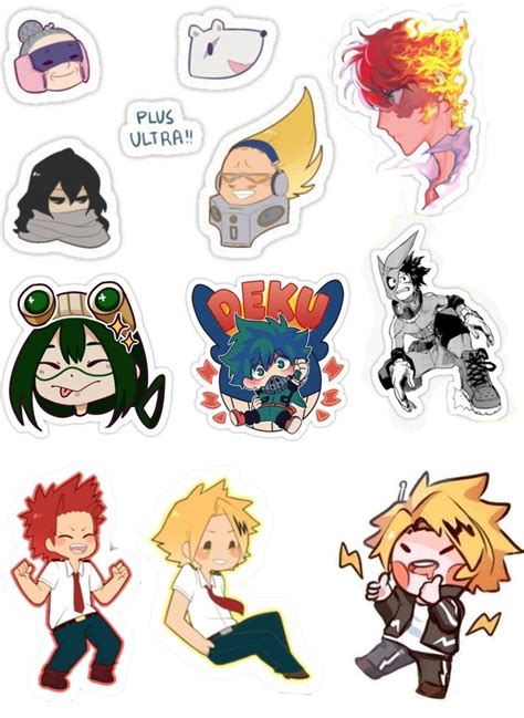 My Hero Academia Sticker Sheet With Images Anime Stickers Hero