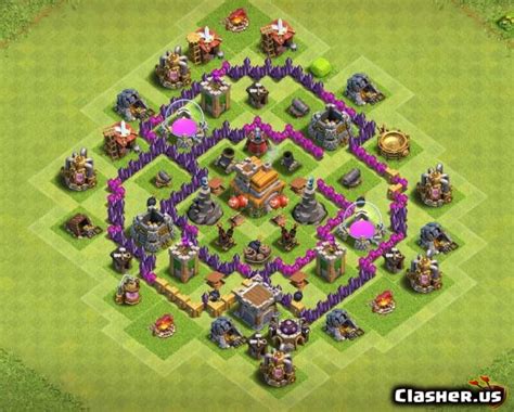 Town Hall 6 Th6 Farmtrophy Base 101 With Link 6 2021 Hybrid