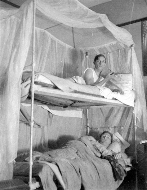 Florida Memory • Young Men Lying In Bunk Beds In A Dorm Room