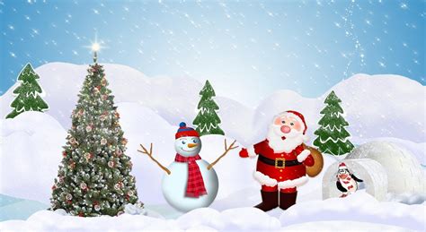 1440x1920 Tree Santa Claus Snowman 1440x1920 Resolution Wallpaper Hd