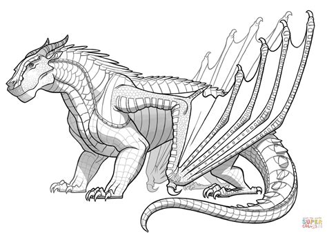 They are believed to be fleshy or skin wings. Mudwing Dragon from Wings of Fire coloring page | Free ...