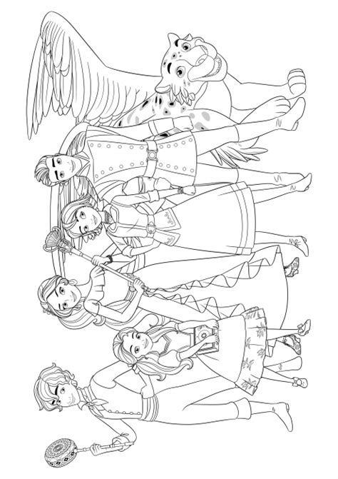 Mateo, Isabel, Elena, Naomi, Gabe and Skylar omalovánky, Elena