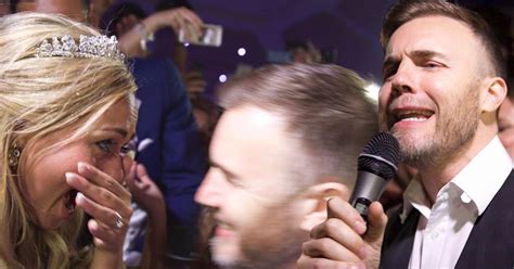 take that star gary barlow stuns couple with a million love songs at wedding reception mirror