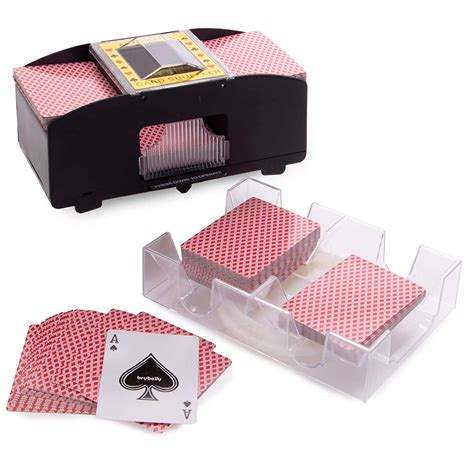 Card Game Essentials Bundle 2 Deck Shuffler Rotating Card Tray 12