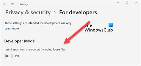 How To Disable Or Enable Developer Mode In Windows 1110