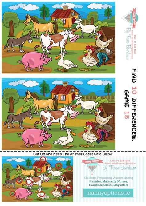 Games For Kids Find 10 Differences Game 15 Nanny Options By
