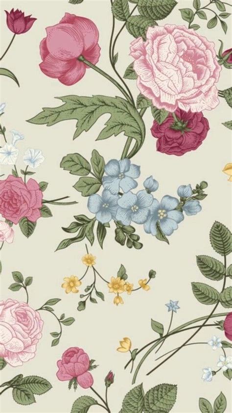 Flowers And Wallpaper Image On We Heart It Vintage Flowers Wallpaper