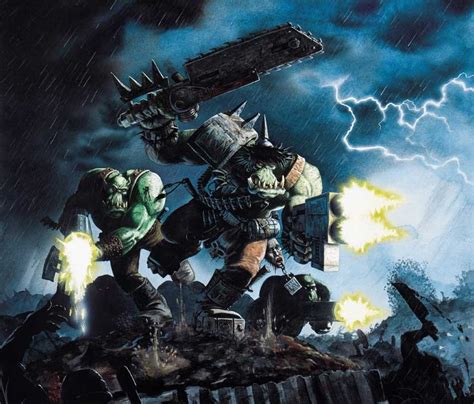 Image Orks Art Lightning Dawn Of War Wiki Fandom Powered By Wikia