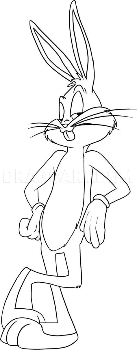 How To Draw Bugs Bunny Step By Step Drawing Guide By Dawn Dragoart Com Bugs Bunny Drawing