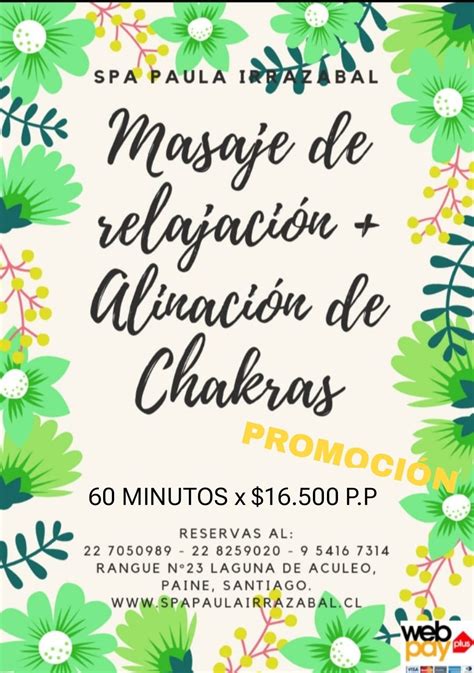 Masaje relajación cuerpo completo Alineación de chakras 45 min Spa