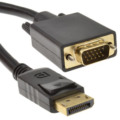 Displayport Plug To Svgavga 15 Pin Male Plug Video Cable Gold 5m