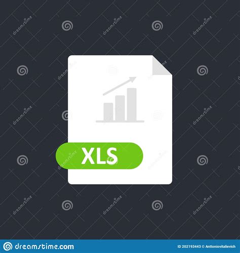 Xls File Icon Excel Spreadsheet Format File Icon Graph Icon Vector