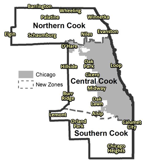 Cook County Zip Code Map Map