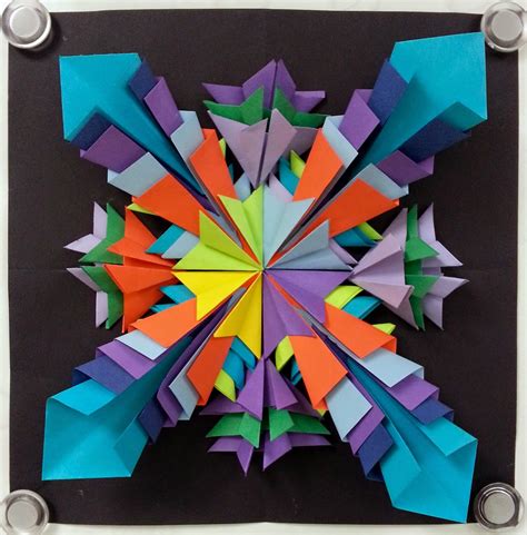 Radial Paper Relief Sculptures Part II (5th) - Art with ... Making a paper relief sculpture as milestone papernautic.