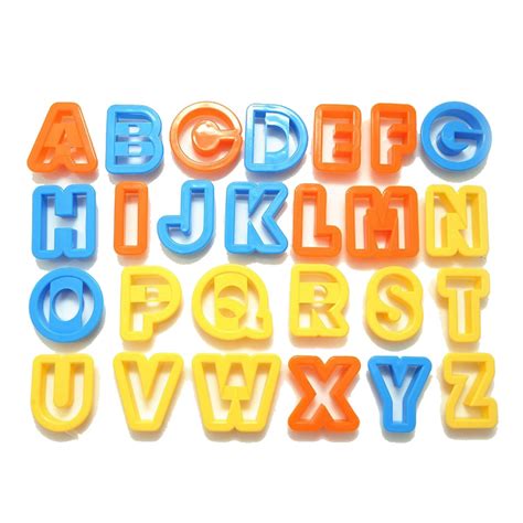 Price is for 1 cookie cutter, any letter is available select from the drop down list. 26 Letter Alphabet Plastic Cookie Cutter Set - Horoeka ...