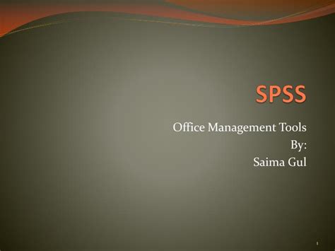 Ppt Spss Powerpoint Presentation Free Download Id6897093