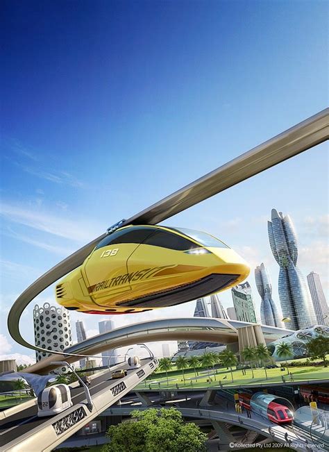 Railtransit Future Green City Futuristic Technology Future Cities