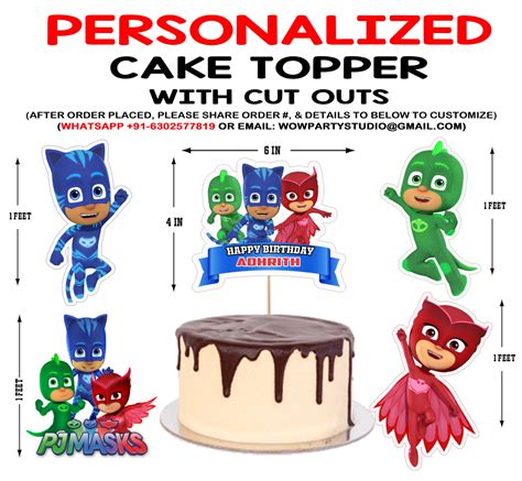 Personalized Birthday Party Cake Topper Combo
