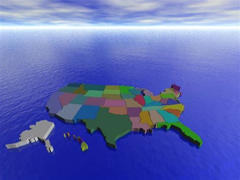 United States Map 3d Models For Download Turbosquid