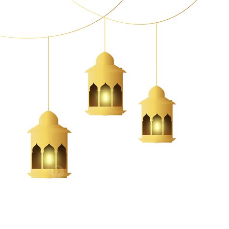 Ramadan Kareem Lantern Vector Png Images Golden Ramadan Lantern