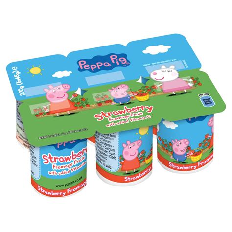Peppa Pig Kids Strawberry Yoghurt Pots 6 X 45g Bb Foodservice