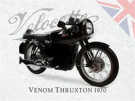 Velocette Venom Thruxton 500 Print By Mark Rogan Vintage Motorcycle