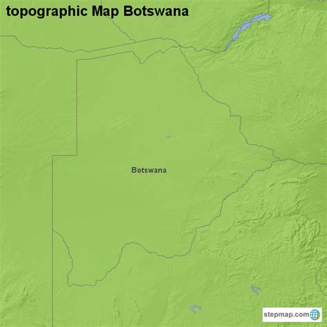 Stepmap Topographic Map Botswana Landkarte Für Africa