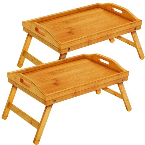 Buy Pipishell Bamboo Breakfast Tray Bed Tray With Folding Legs