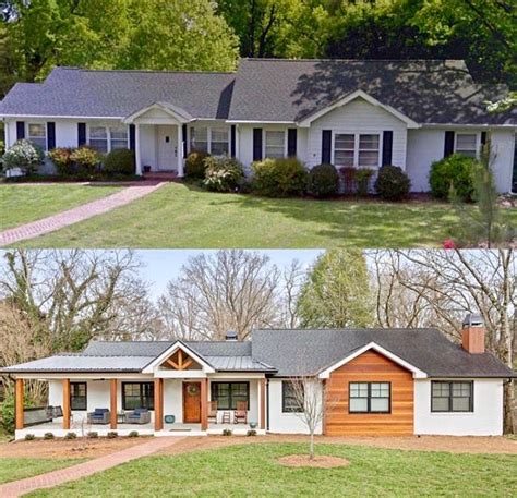 How to choose exterior house colors for ranch style home? Pin by Kellie on 2020 | Ranch house exterior, Ranch house ...