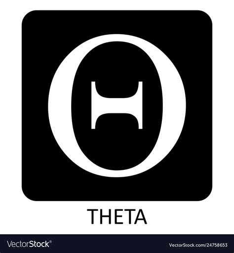 Theta Greek Letter Uppercase Royalty Free Vector Image