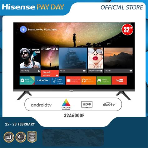 Hisense 32 Inch Android Smart Digital Led Tv Wifi Hd Panel Slim
