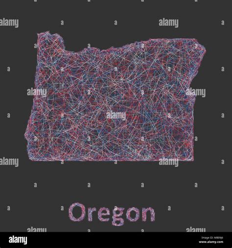 Oregon Line Art Map Stock Vector Image And Art Alamy