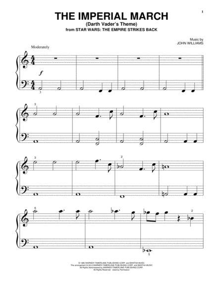 Sullivan later incorporated the imperial march into his ballet victoria and merrie england (1897). Download The Imperial March (Darth Vader's Theme) Sheet Music By John Williams - Sheet Music Plus
