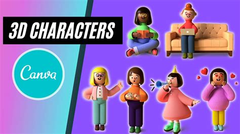 Canva Tutorial 3d Characters By Dlc Ventures India Youtube
