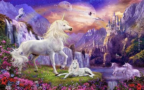 A collection of the top 64 unicorn wallpapers and backgrounds available for download for free. Koleksi Unicorn Castle Wallpaper | Pernik Wallpaper