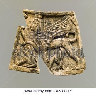 Plaque With Sphinx Trampling Enemy Period Neo Assyrian Date Ca