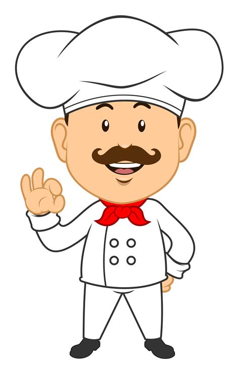 Now that the black outline is done, it is time to add some color. chef clipart cartoon - Clipground