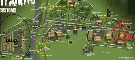 Extract Customs Map Tarkov 2021 Customs Extracts Scav And Pmc