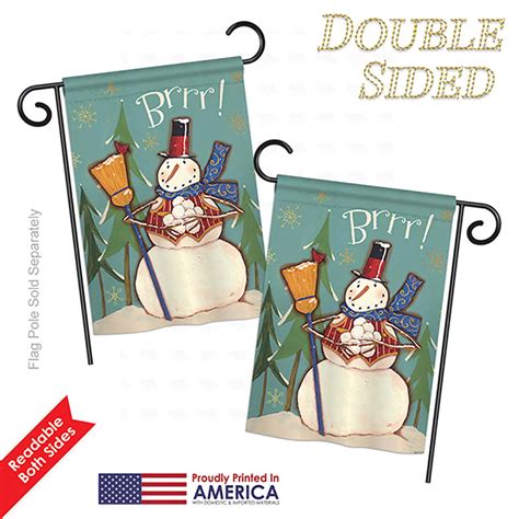 Winter Snowman Brrr Garden Flag And More Garden Flags At