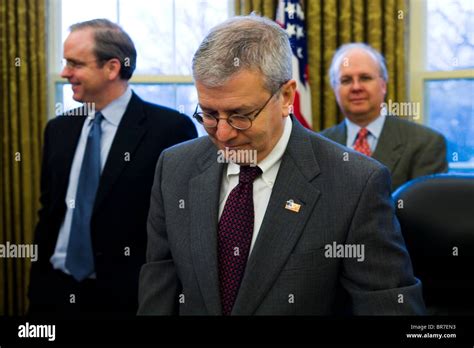 White House Officials Mcclellan Bolten And Rove Are Seen In The Oval