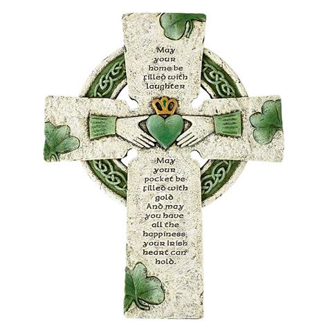 Buy Elysian T Shop Irish Blessing Celtic White And Green Wall Cross