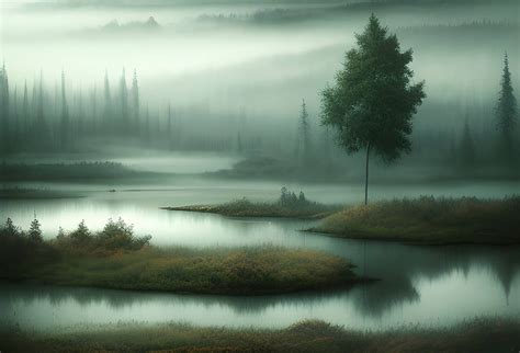 Foggy Wetlands By Dubbedemotions On Deviantart