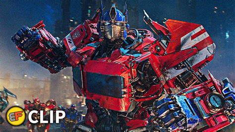 Optimus Prime Vs Decepticons Flashback Scene Bumblebee 2018 Movie