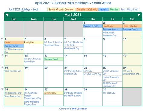 Easter 2021 Dates South Africa Printable 2021 South Africa Calendar