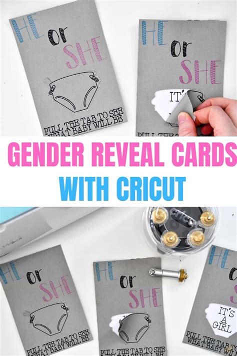 Gender Reveal Cards With Cricut Perforation Blade Tastefully Frugal