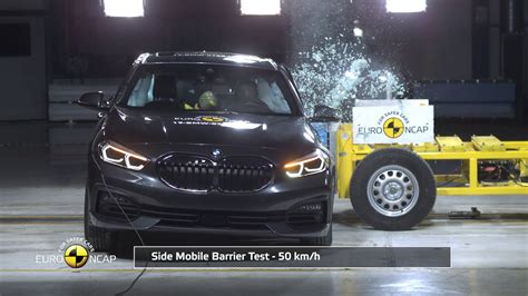 The passenger compartment of the 3 series remained stable in the frontal impact. Euro NCAP Crash & Safety Tests of BMW 1 Series 2019 - YouTube