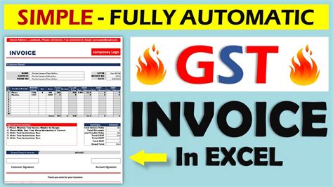 How To Create Gst Invoice In Excel Fully Automatic Invoice Template Billing Software In