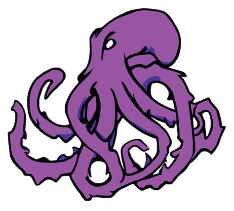 Premium Vector Purple Octopus Squid Kraken Sticker