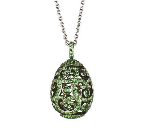 Faberge Imperial Imperatrice 251ct Tsavorite Pendant 360 The Faberge Imperial Collection Is