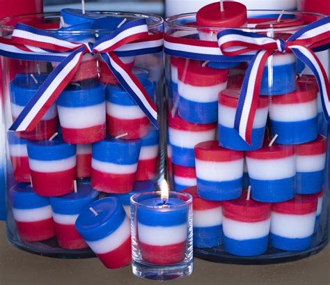 New Red White And Blue Unscented 15 Hour Votive Candles Exceptional